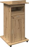 vidaXL Podium Artisan Eiken Bewerkt Hout 55 x 55 x 107 cm