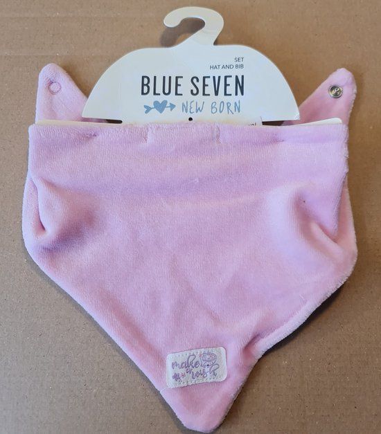 Blue Seven Baby Set Muts en Slab Roze Maat 62 - Katoen