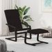 Fauteuil de relaxation fauteuil de salon avec repose-pieds noir tissu 73190