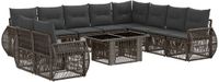 vidaXL Tuinbank Set 2 zitplaatsen Polywood Grijs en Donkergrijs