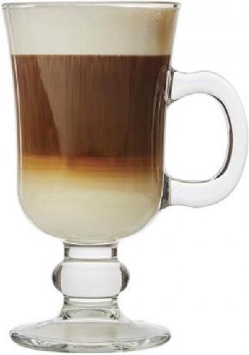 Utopia Irish Coffee - Koffieglazen Op Voet - Set van 4 - 230 ml