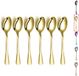 Unyqoos® Set van 6 theelepels van roestvrij staal met een titanium coating