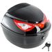 tectake® 22 Litres Coffre de moto - Coffre à bagages pour scooter, moto, cyclomoteur, quad, VTT - Noir
