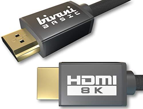bivani 8K HDMI 2.1a kabel - 2 meter 48 Gbps HDMI-kabel - tot 10K, 8K @60HZ, 4K bij 120HZ - HDR10+, eARC, VRR, HDCP, CEC, High Speed Ethernet - PS5 & Xbox Series X Ready - nylon mantel - Basic Series - 2M