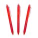 RAYLU PAPER® - Uitwisbare balpen, gelinkt, rood, 1 mm punt en 0,7 mm lijnbreedte (3 rood)