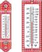 TFA metalen thermometer alpen 29 cm rood voor binnen en buiten