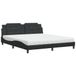 vidaXL Lit avec matelas Zadar similicuir noir 180x200 cm