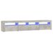 vidaXL TV-meubel met LED-verlichting 240x35x40 cm betongrijs