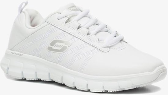 SKECHERS leren dames werkschoenen - Wit - Maat 41