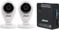 Alecto DVB 100 SET Netwerk Video Recorder met 2 wifi cameras Wifi camerabeelden opslaan en inzien via de app Zwart Wit