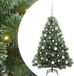 vidaXL Sapin de Noël artificiel avec 150 LED, Standard, Vert, 120 cm, PE et PVC