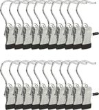 Merkloos Relaxdays Laarzenknijper - Set van 20 - Antislip - Metaal - Zilver/Zwart