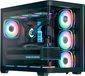 AEROCOOL ADVANCED TECHNOLOGIES P500C EVO-G-BK-v1, Noir, avec 2 panneaux latéraux en verre trempé
