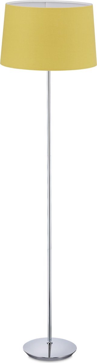 Relaxdays staande lamp woonkamer - vloerlamp met lampenkap - E27 fitting - 148.5 cm hoog