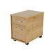 Rocada Bureaukast met wieltjes, 40 x 59,5 x 58 cm, houten ladekast met slot, bureaukast met 2 laden, eiken
