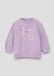 s.Oliver Sweatshirt met glitterprint - Katoen - Korte mouw - Ronde hals - Unisex Kinderen - Maat 74 - Lavendel
