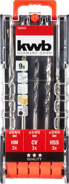 kwb Combi-borenset 9-delig 109155