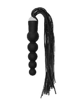 Shots Media Ouch! - Black Whip with Curved Silicone Dildo - Black