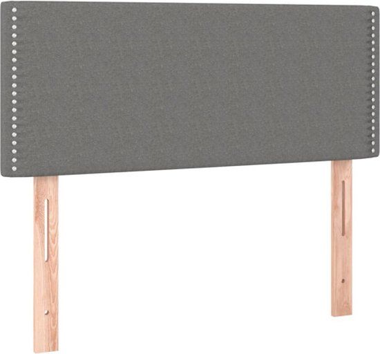 vidaXL Hoofdbord 90x5x78/88 cm stof donkergrijs