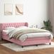 Maison Exclusive - Lit boxspring avec matelas, rose, 140x220 cm, velours