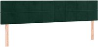 vidaXL Hoofdbord 160x5x78/88 cm Donkergroen Fluweel