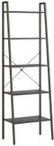 vidaXL Opbergmeubel met 5 lagen 56x35x174 cm zwart