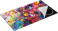 Chefcare Inductie Beschermer Abstracte Kunst - Multicolor - 95x55 cm