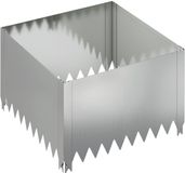 vidaXL Gazonrand 60 x 60 x 35 cm staal zilverkleurig