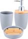 United Colors Of Benetton - Set de salle de bain - 3 pièces - distributeur de savon - gobelet - porte-savon - Céramique - Gris