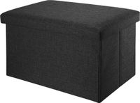 Intirilife Opvouwbare bank 78x38x38 cm DIAMOND ZWART