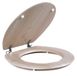 Abattant de toilette en chêne clair - Charnière en acier inoxydable - 37 x 43 cm - Ovale