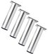 Omgoods - Lot de 4 pieds en aluminium de 150 mm, design rond, pour meubles