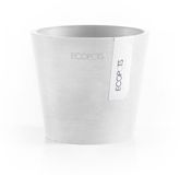 Ecopots Amsterdam 10,5 - Pure White - Ø10,5 x H9,2 cm - Ronde witte bloempot