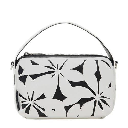 Desigual crossbody tas met bloemen - wit/zwart