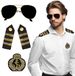 Boland - Set Kapitein - Volwassenen - Unisex - Kapitein - Maritiem
