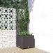Maison Exclusive - Jardinière avec treillis Noir 40 x 40 x 136 cm PP