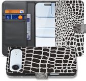 B2Ctelecom Bookcase iPhone Air | Impression serpent avec fentes pour cartes