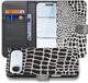 B2Ctelecom Bookcase iPhone Air | Impression serpent avec fentes pour cartes