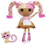 Lalaloopsy Silly Hair Doll Scoops Waffle Cone met huisdier Cat - 33 cm Haarstylingpop met ijsthema en veelkleurig haar & 11 accessoires, In een herbruikbaar salon speelset pakket - Voor 3 - 103 jaar