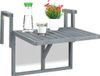 Merkloos Relaxdays Balkontafel - hangend - inklapbaar - verstelbaar - 55 x 70 x 65 cm - hout - grijs
