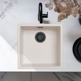 Pure.Sink Spoelbak 40x40 cm zand wit onderbouw, opbouw