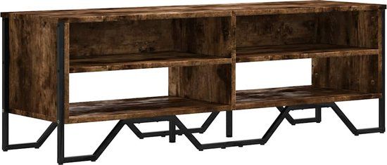vidaXL Tv-meubel 122x34x41 cm bewerkt hout gerookt eikenkleurig