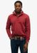 Superdry - Klassieke katoenen piqué-trui met halve rits - Heren - Truien - S - washed red