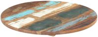 vidaXL - Tafelblad - rond - 25-27 mm - 50 cm - massief gerecycled hout