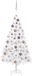 vidaXL Kunstkerstboom met verlichting en kerstballen 150 cm PVC wit