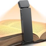 Merkloos Leeslamp Boekenklem - Oplaadbare Boeklamp USB C - Met 3 Kleuren & Traploos Dimmen - 500mAh Batterij - Mini LED Lezer Voor Nachtlezen - Bedlamp En Nachtkastlamp - Klemlamp Voor In Bed - Zacht Licht Slaapkamer - Zwart