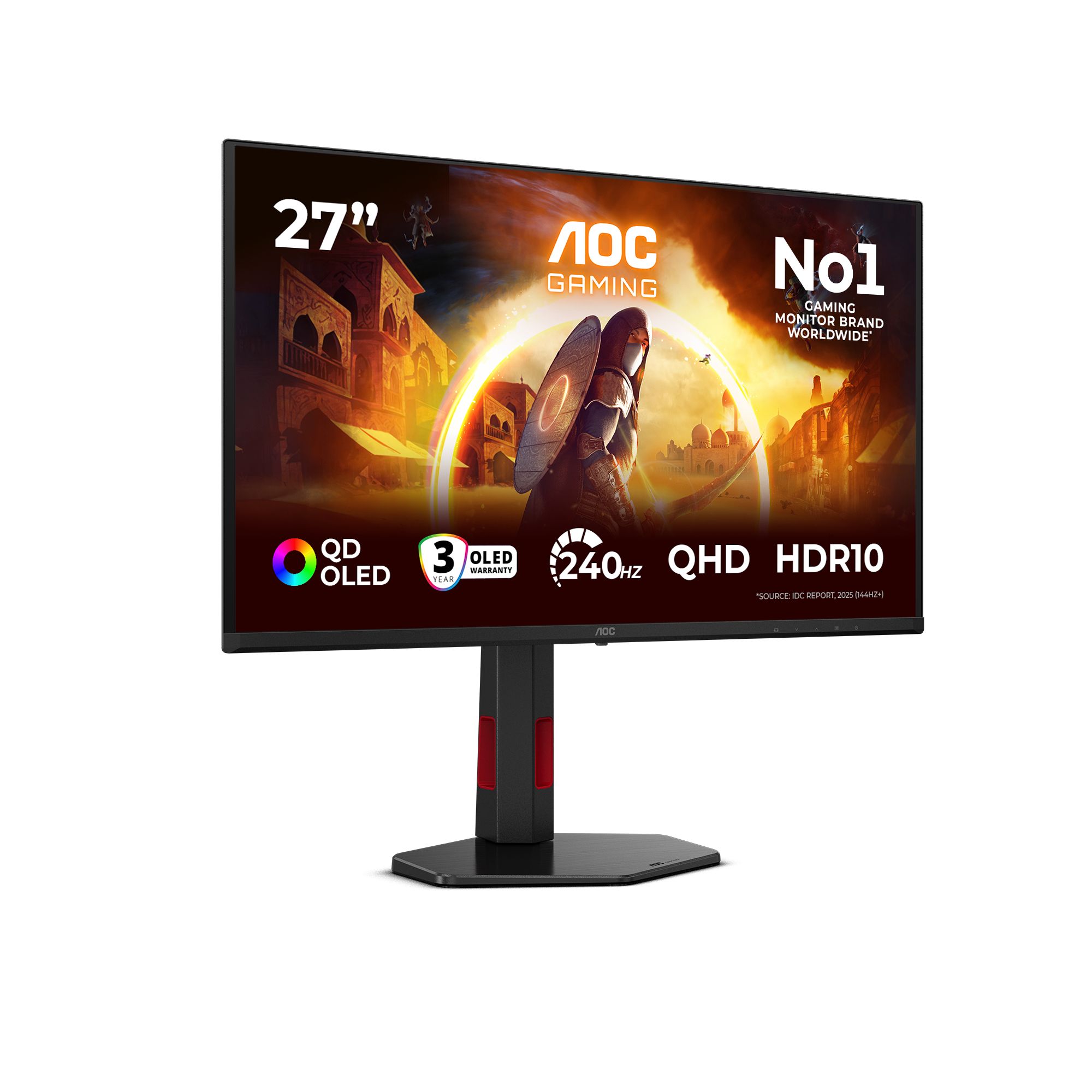 AOC G4 Q27G4ZDR 26.5" QD-OLED Gaming Monitor - 240Hz, 0.03ms, Quad HD