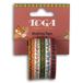 Toga Fleuri Linten Masking Tape Bullet Journal Bloemen, Oranje en Groen, Een Maat
