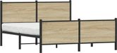 Maison Exclusive - Cadre de lit en métal sans matelas Chêne Sonoma 160x200 cm