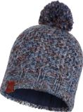 Buff Knitted & Fleece Hat Margo Blue - One Size